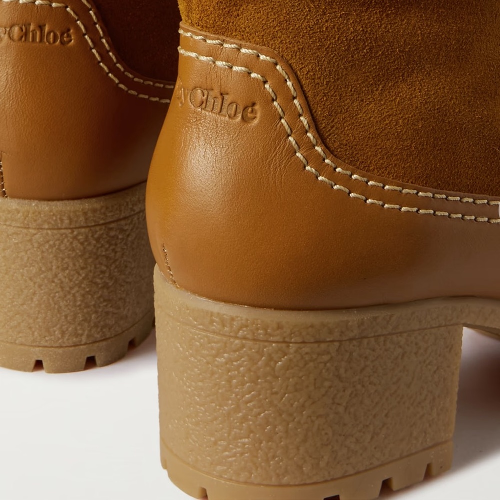 See by Chloé Verena Shearling High Block Heel Booties - Picture 7 of 16